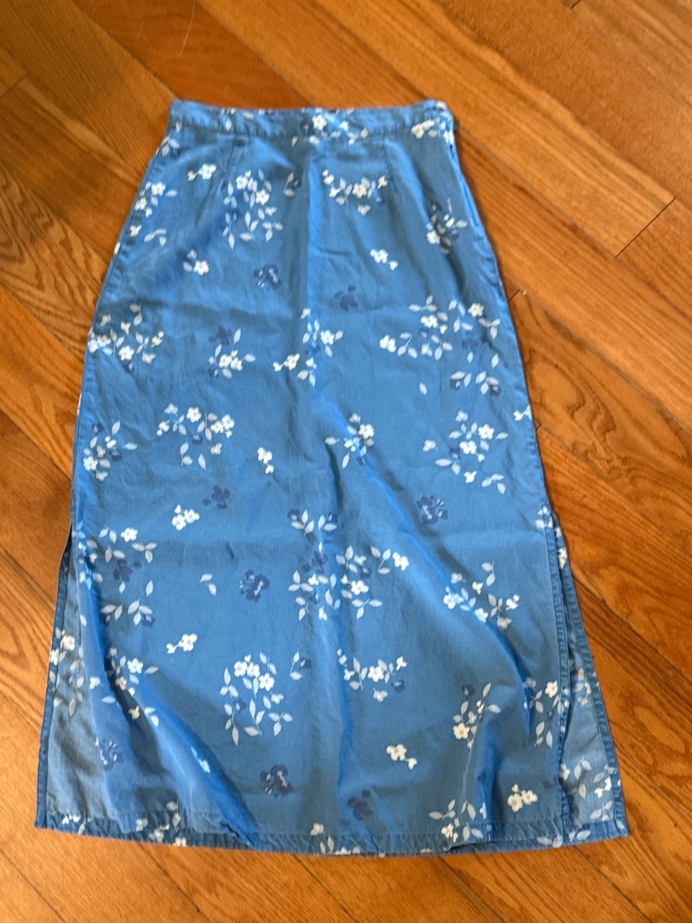 Liz Claiborne Blue Floral Maxi Skirt